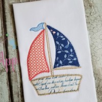 Sailboat Machine Applique Design